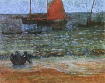 Seascape at Twilight Artwork by Emile Jourdan