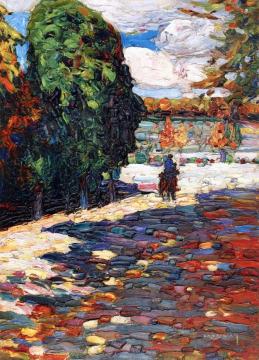 Park Of St Cloud - With Horseman Artwork by Wassily Kandinsky