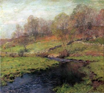The Trout Brook Artwork by Willard Leroy Metcalf