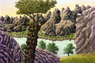 River and Rocks Artwork by André Bauchant