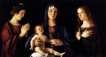 Madonna and Child with Two Saints (Sacra Conversazione) Artwork by Giovanni Bellini