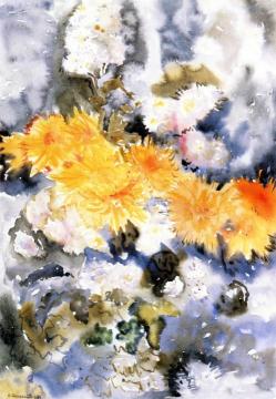 Yellow and Blue Artwork by Charles Demuth