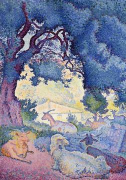 Goats Artwork by Henri Edmond Cross