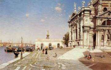 A View of Santa Maria della Salute,Venice Artwork by Martin Rico y Ortega