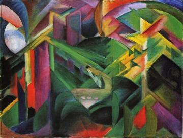 Deer in a Monastery Garden Artwork by Franz Marc