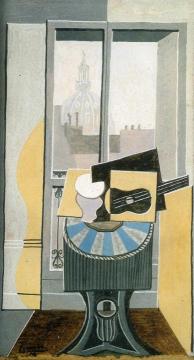 Still Life In Front Of A Window Overlooking The Eglise St. Augustin Artwork by Pablo Picasso