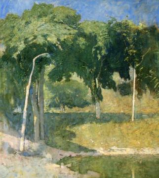 Lakeside Landscape Artwork by Emil Carlsen