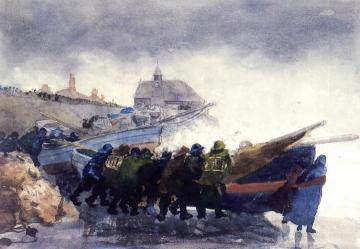 Watching the Tempest Artwork by Winslow Homer