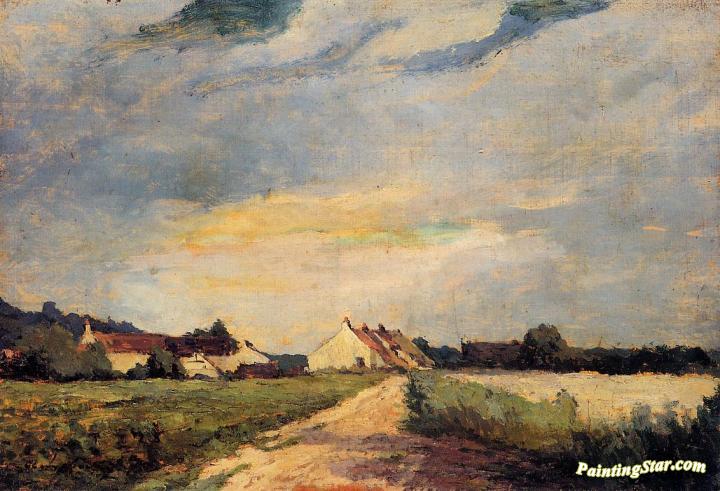 Landscape with Houses Artwork by Albert Lebourg