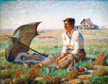 Dakota Woman Artwork by Harvey T. Dunn