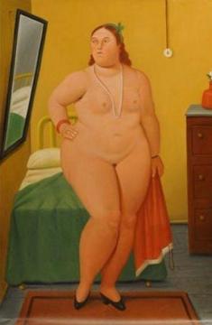 The Bed Artwork by Fernando Botero