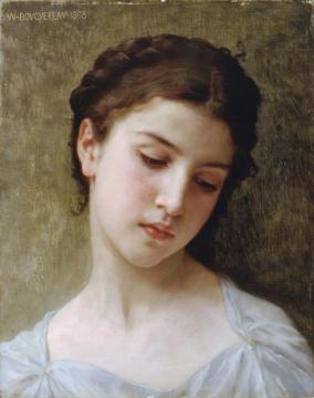 Study of a Woman's Head Artwork by William Adolphe Bouguereau
