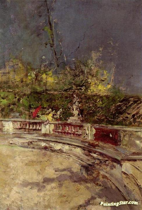 The Red Umbrella Artwork by Giovanni Boldini