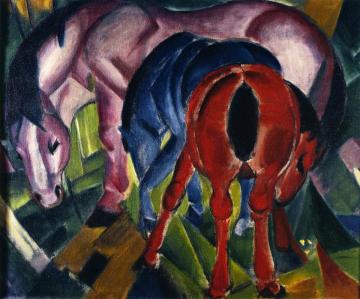 Mare with Foals Artwork by Franz Marc