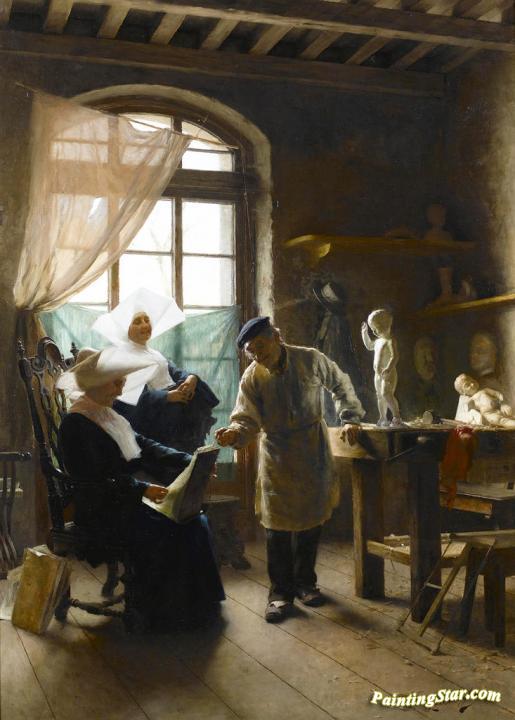 In the artist's studio Artwork by Giovanni Battista Torriglia