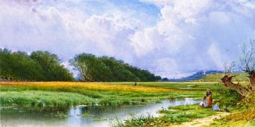 On The Meadows Of Old Newburyport Artwork by Alfred Thompson Bricher