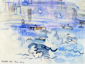 The Port of New YOrk Artwork by Raoul Dufy