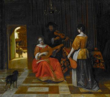 The Music Party Artwork by Pieter de Hooch
