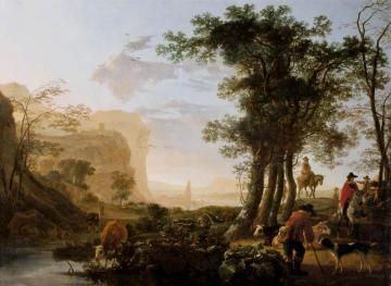 Landscape in the Rhine Valley Artwork by Aelbert Cuyp