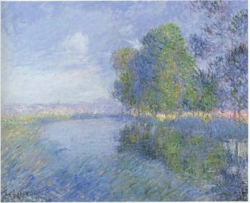 By the River in Autumn Artwork by Gustave Loiseau