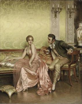 The Conversation Artwork by Charles Joseph Frederick Soulacroix
