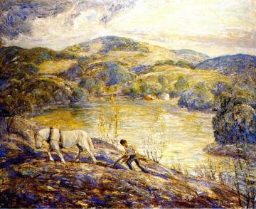 Ploughing Artwork by Ernest Lawson