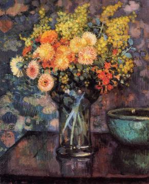 Vase of Flowers Artwork by Theo van Rysselberghe