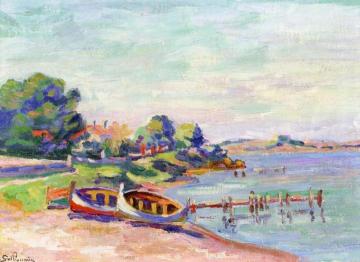Landscape Of The South Of France, Le Brusc Artwork by Armand Guillaumin