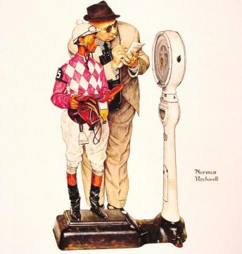 Weighing in Artwork by Norman Rockwell