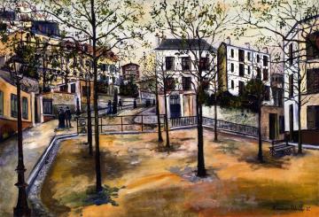 Place Ravignan Artwork by Maurice Utrillo