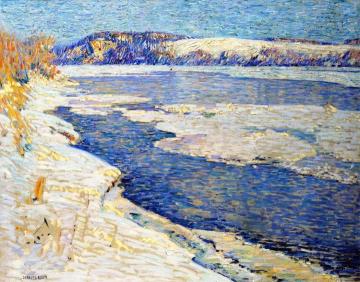 River in Winter Artwork by Charles Rosen