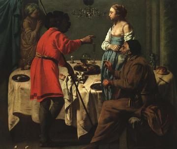 Jacob Reproaching Laban Artwork by Hendrick Terbrugghen