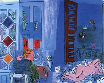 The Artist and His Model Artwork by Raoul Dufy