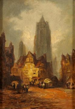 Medieval London Artwork by Henry John Foley