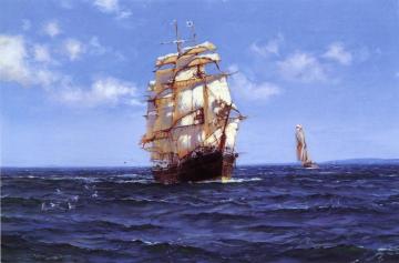 Picking Up The Pilot Artwork by Montague Dawson