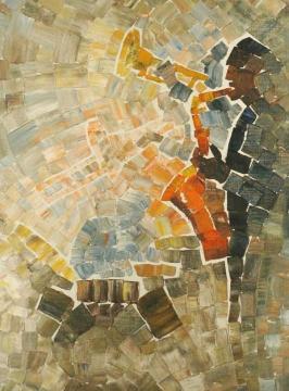 Jazzkeller 3pc Band Artwork by Claus Richters