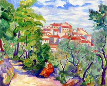 Path in Ramatuelle Artwork by Henri Manguin