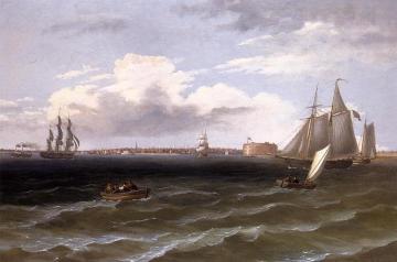 View of New York Harbor Artwork by Thomas Birch