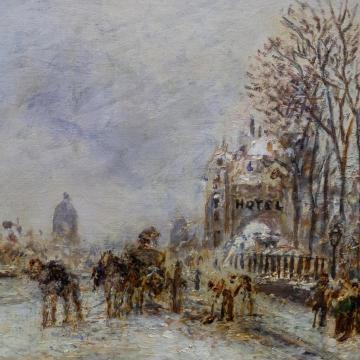 Snow on the Boulevard des Invalides Artwork by Johan Berthold Jongkind