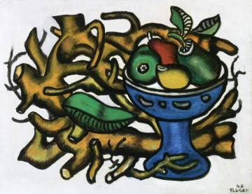 The Blue Fruit Bowl Artwork by Fernand Léger