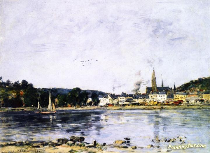 Caudebec-en-Caux, the Quay on the Seine Artwork by Eugène-Louis Boudin