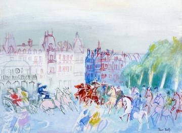 Paris, From The Porte Dauphine Artwork by Jean Dufy