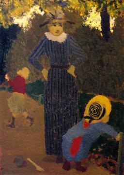 In the Public Garden - The Straw Hat Artwork by Edouard Vuillard