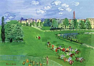 Race Course at Auteuil Artwork by Raoul Dufy
