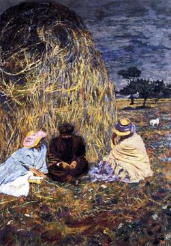 Panel For Prince Emmanuel Bibesco: The Haystack Artwork by Edouard Vuillard