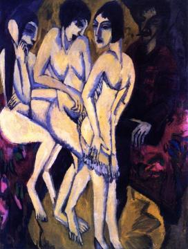 Urteil des Paris Artwork by Ernst Ludwig Kirchner