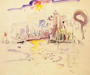 East River Artwork by John Marin