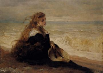 On The Seashore Artwork by George Elgar Hicks