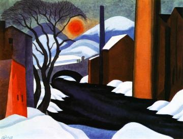 Mill Creek Artwork by Oscar Bluemner