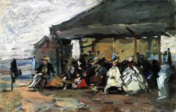 Beach Scene Artwork by Eugène-Louis Boudin